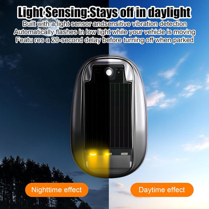 2PCS Solar-Powered Cab Lights for Trucks & SUVs | No-Drill Strobe Light with Remote Control & Vibration