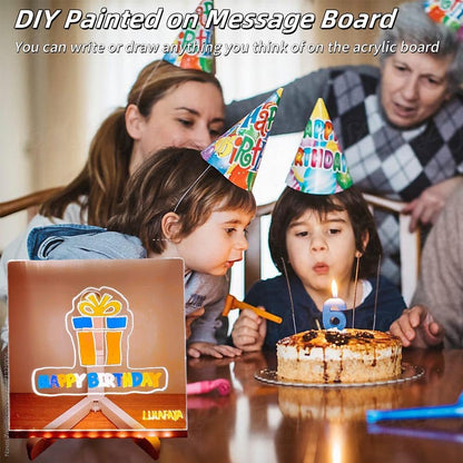 LED Glass Drawing Board for Kids with 4 Pen