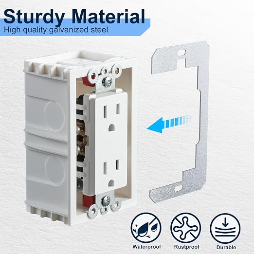 10 Pcs Wall Plate Spacer,Spacers for Electrical Outlets, Metal Flush Fit Device Leveling Plates