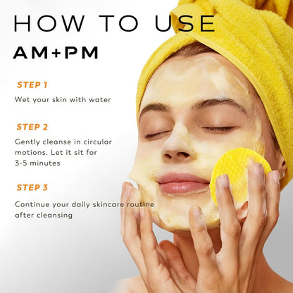 50PCS Acid & Turmeric Face Cleansing Pads – Brightening & Exfoliating Oil Control