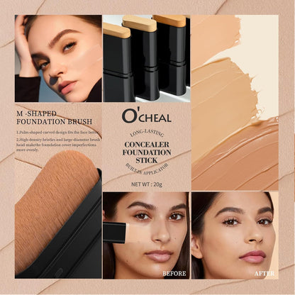 2PCS Face Foundation Contour Stick Long-wear Concealer