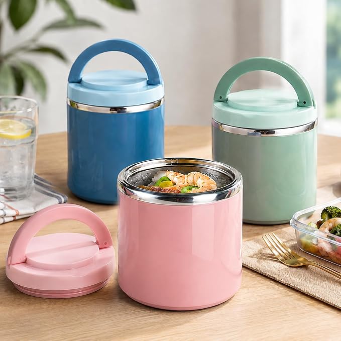 21.3oz Leakproof Stainless Steel Thermal Lunch Container for Hot and Cold Food