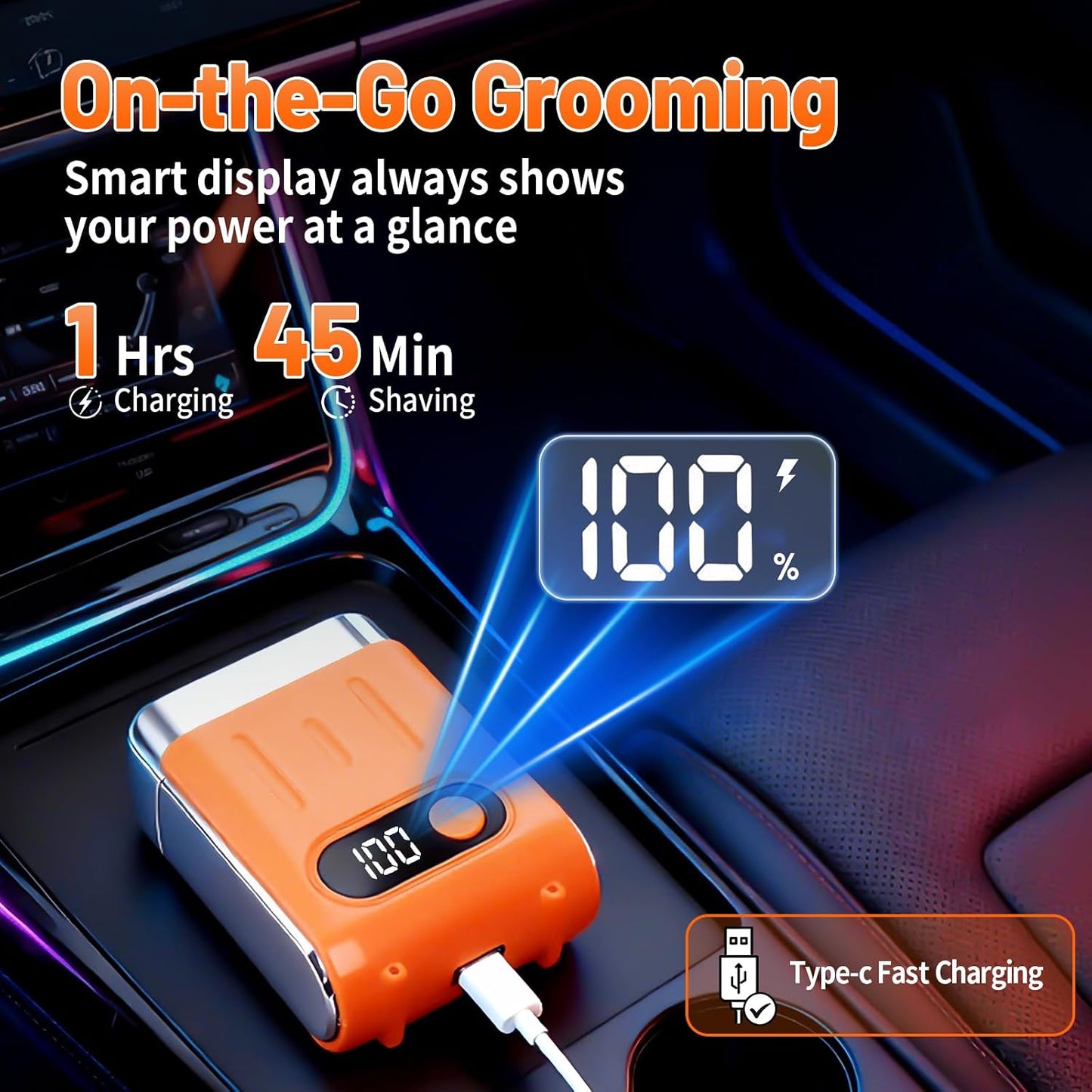 Mini Electric Shaver, Dual Head Waterproof Rechargeable Razor Mini Wet Dry Shaving Razor