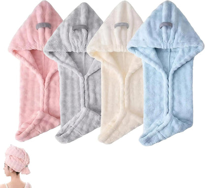 Microfiber Extra-Thick Hair Drying Cap Super Absorbent Quick-Dry