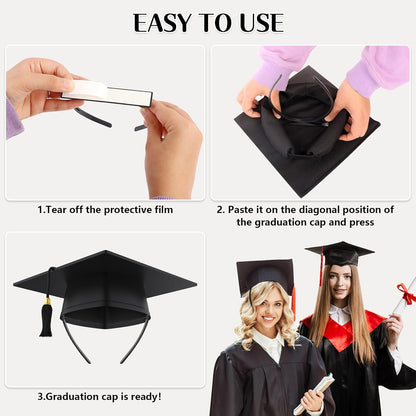 5 Pack Graduation Cap Headband Insert - Secures Cap and Keeps Hairstyle