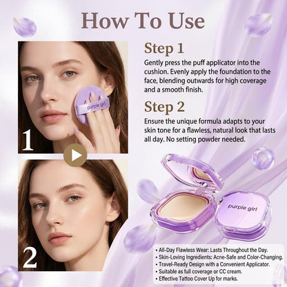 Full Coverage Creamy Foundation 24h Long-Lasting Waterproof