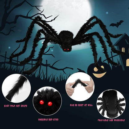 Halloween Decorations Spider Web Outdoor Giant Spider Décor