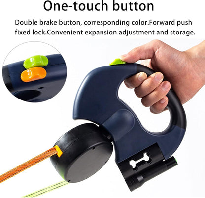 Dog Leashes Dual Dogs Pet Leash Ropes Auto Retractable Cat Traction Rope Adjustable Dog Strap Flexible