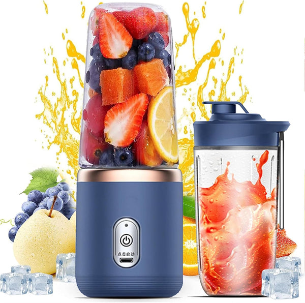 Portable Blender, Personal Blender USB Rchargeable 400ML With 6 Blades