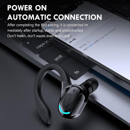 2PCS Wireless Earbuds with Earhooks Single Bluetooth Earpiece Sports Headphones Over the Ear