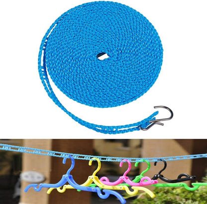 6Pack Clotheslines Blue Pink Green 1.64ft Length Clothes Drying Rope Portable Windproof