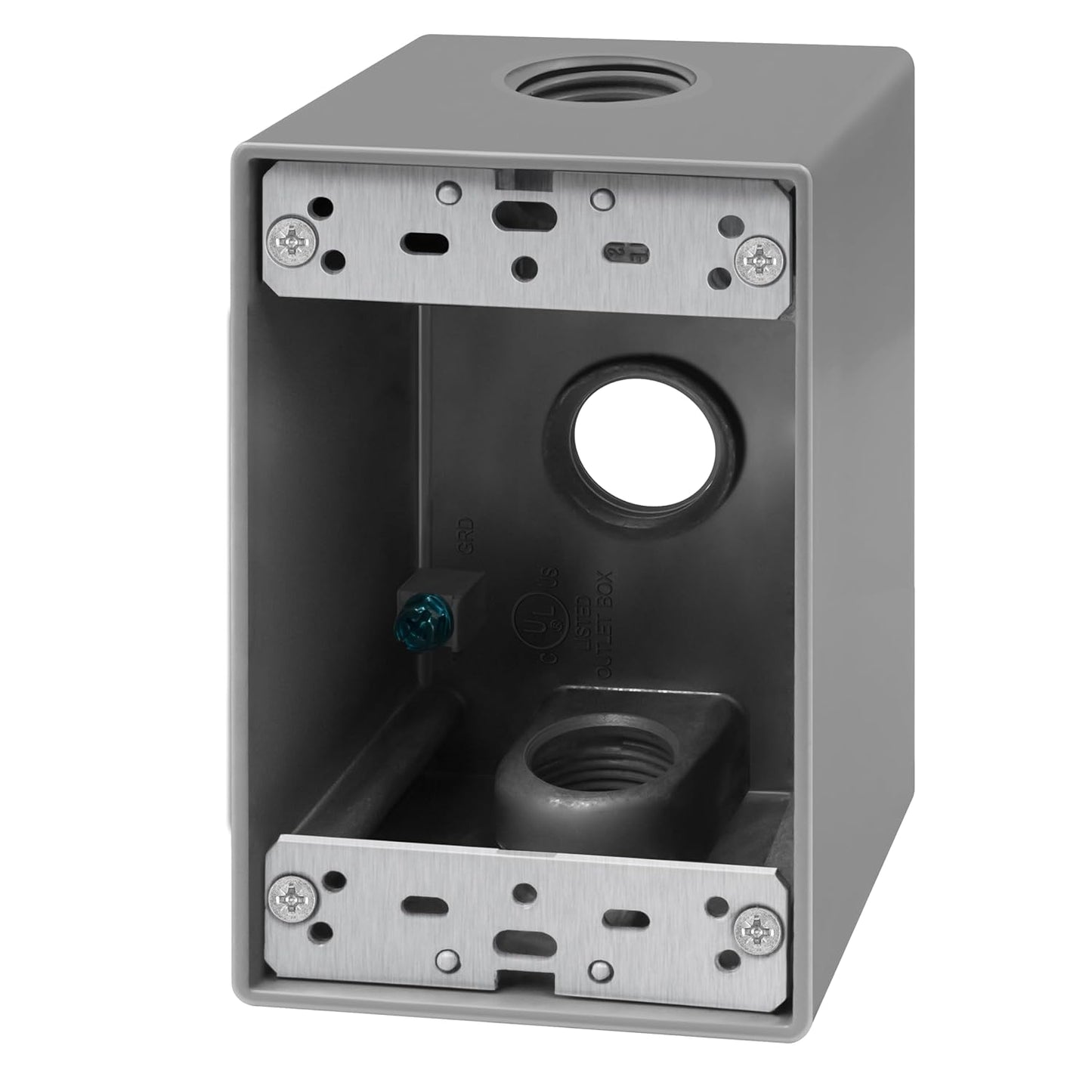 Weatherproof Outlet Box with Three 3/4-in Threaded Outlets with Instructions