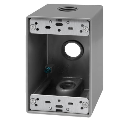 Weatherproof Outlet Box with Three 3/4-in Threaded Outlets with Instructions