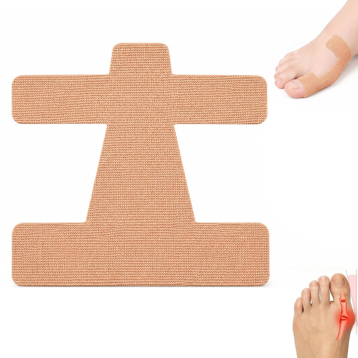 20Pcs Pre-Cut Bunion Support Tape, Elastic Breathable Latex-Free Kinesiology Tape
