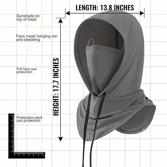 3Pcs Cooling Balaclava Mask for Men Women -Sun UV Protection Hood Face Cover
