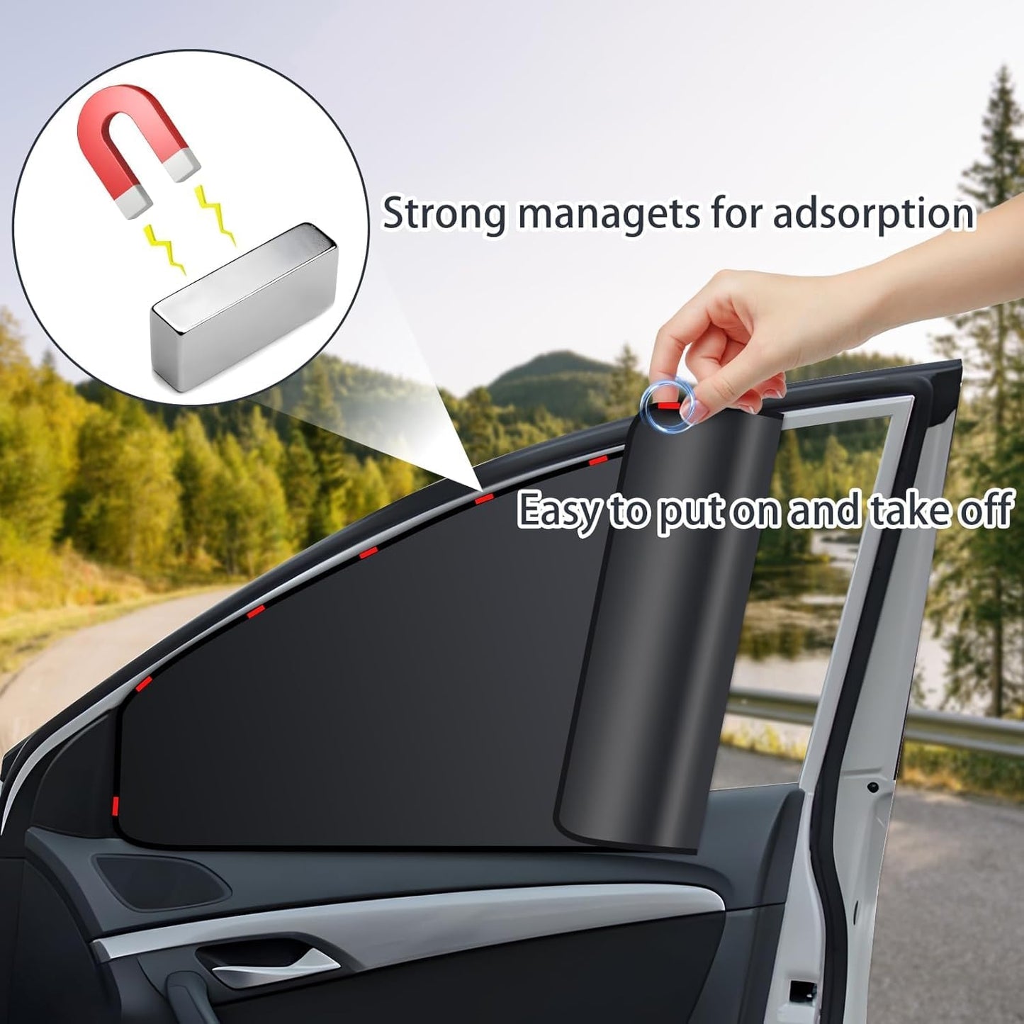 Car Privacy Curtains, Full Blackout Car Window Shades