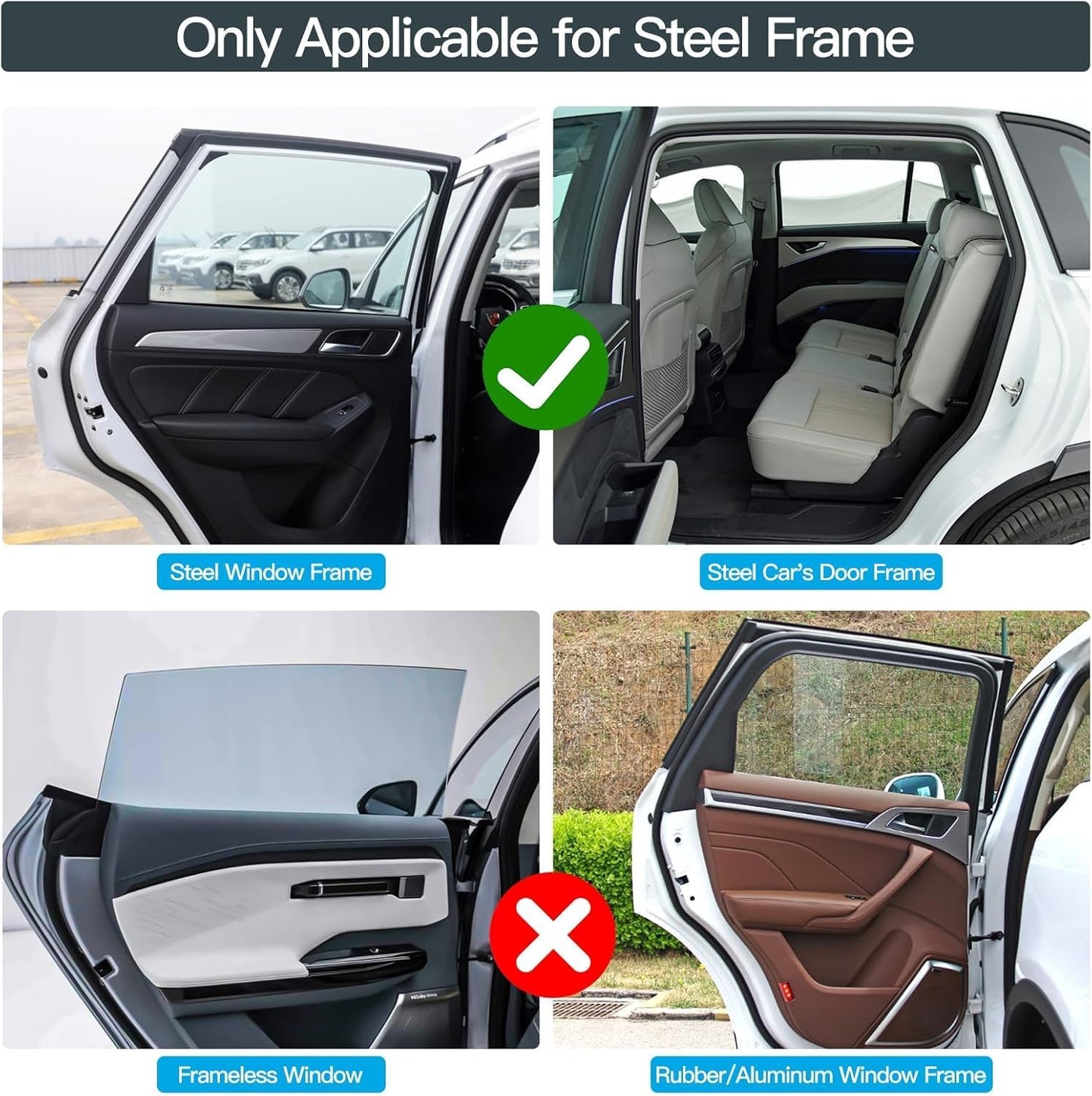 Car Privacy Curtains, Full Blackout Car Window Shades