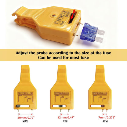 Fuse Tester for 12V 24V Automotive ATO/ATC/ATM Mini Standard Maxi Blade Fuses with LED Indicator