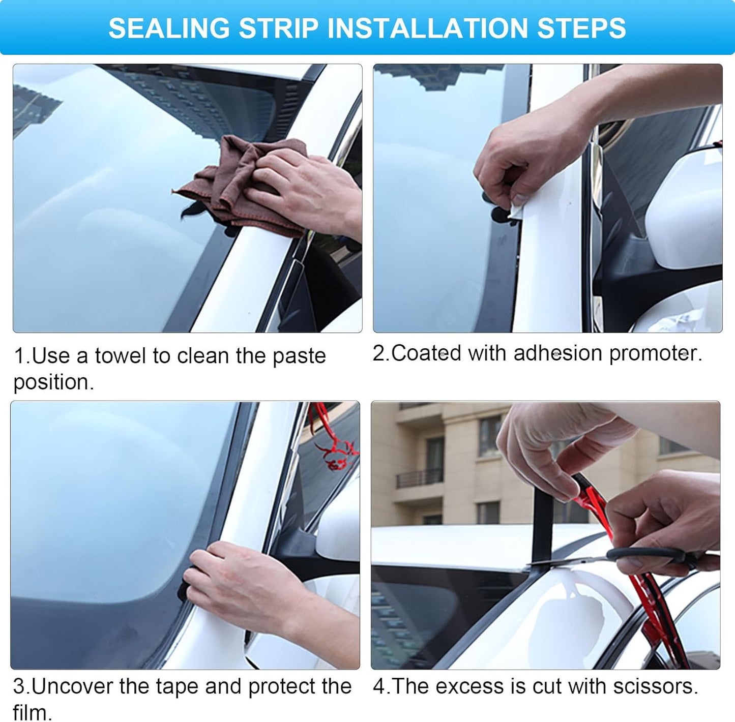 9.8 Ft T Shape Sunroof Sealing Strip Windshield Rubber Seal Car