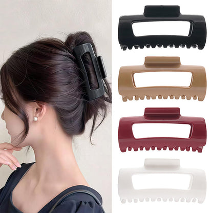 4Pcs Cloud Claw Clips for Women Rectangle Soft Silicone Hair Clip Soft Bump Proof Design