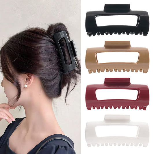 4Pcs Cloud Claw Clips for Women Rectangle Soft Silicone Hair Clip Soft Bump Proof Design