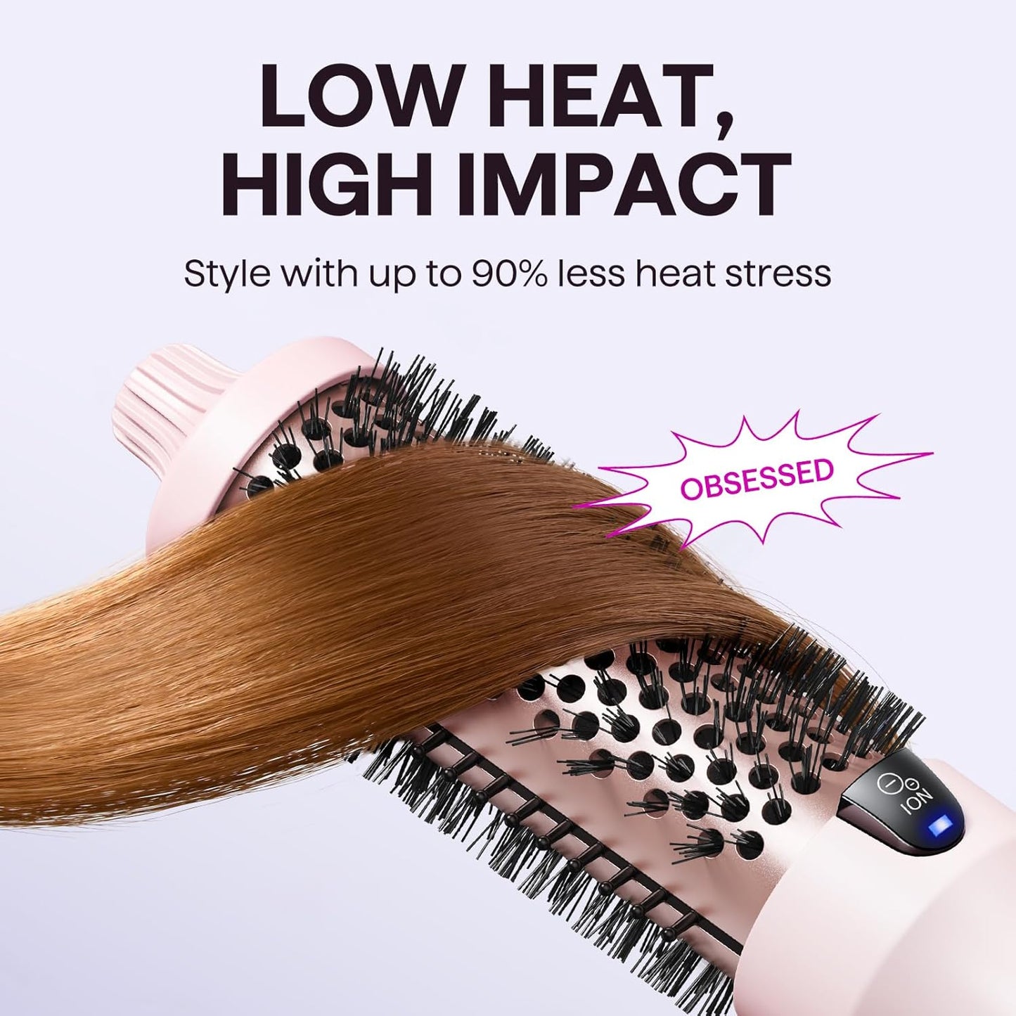 Thermal Brush, Blowout Boost 1.5 inch Heated Round Brush, Negative Ion Technology