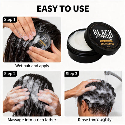 2 PCS Soap Cover Black Soap for Gray Hair