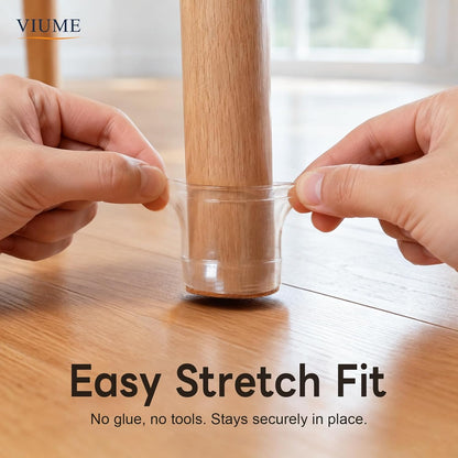 15 Pcs Chair Leg Floor Protectors for Hardwood Floors Silicone Covers
