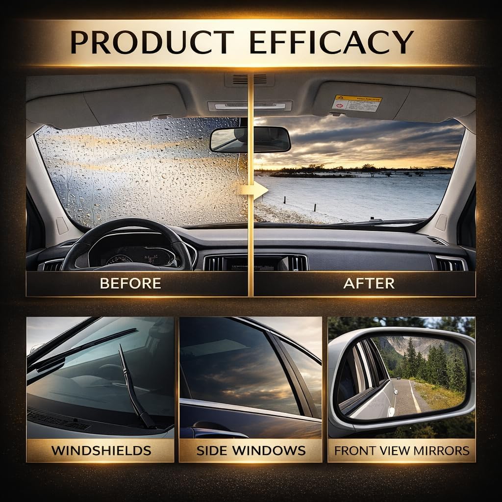 Automotive Oil Film Cleaning Brush for Windshield Car Glass Oil Film Remover with Hydrophobic Coating