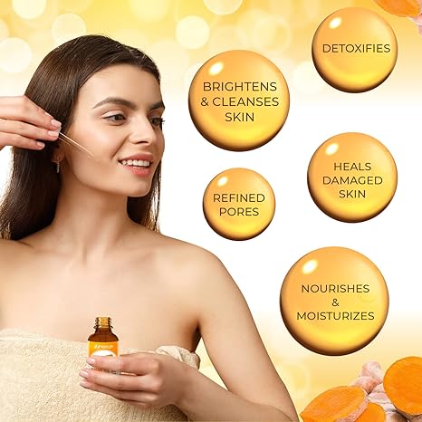 Kojic Acid & Turmeric Soap + All Natural Turmeric Skin Brightening Oil for Dark Spots - Cleanses Skin, Fights Acne, Evens Tone, Heals Scars