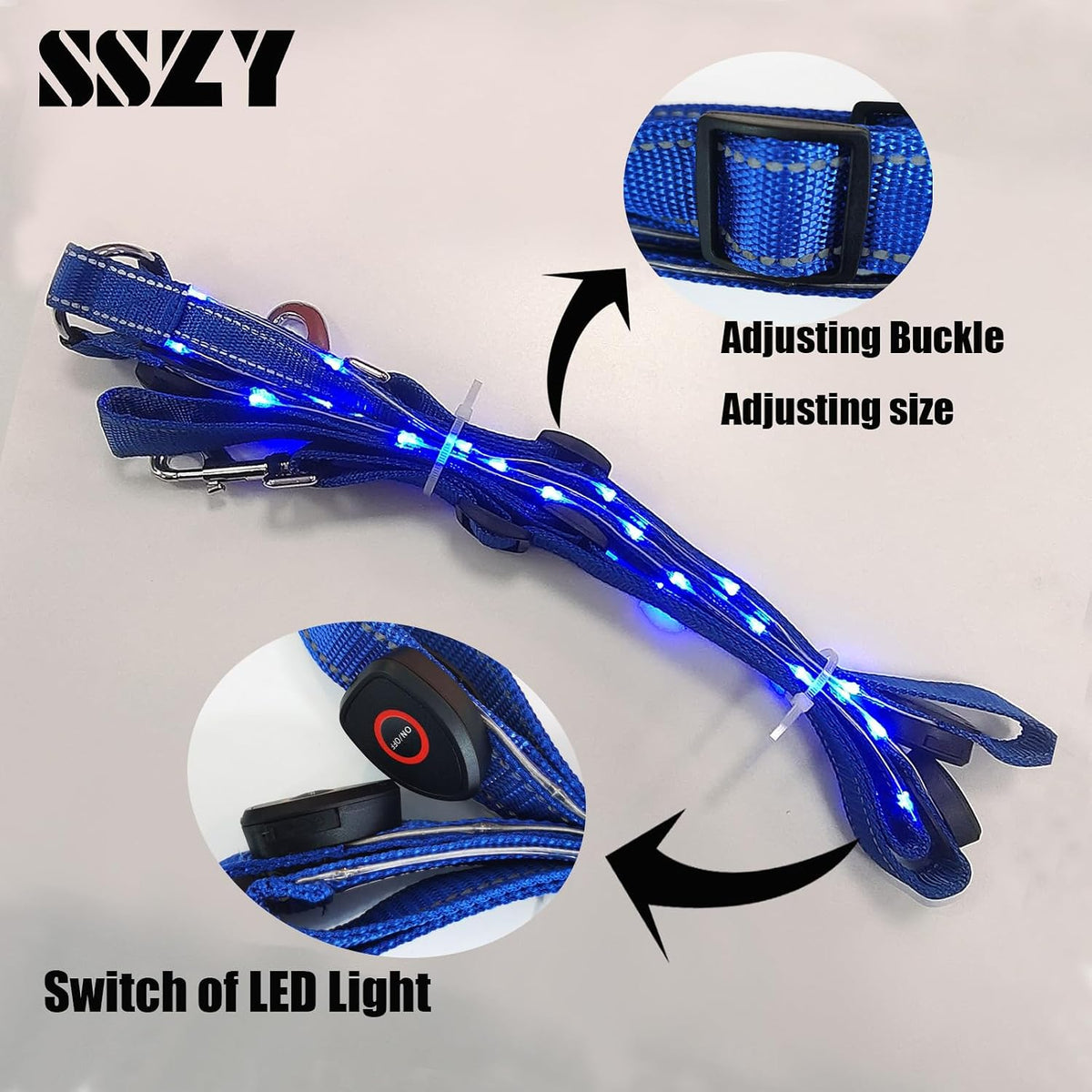 Adjustable LED Horse Breastplate Collar Harness Tack