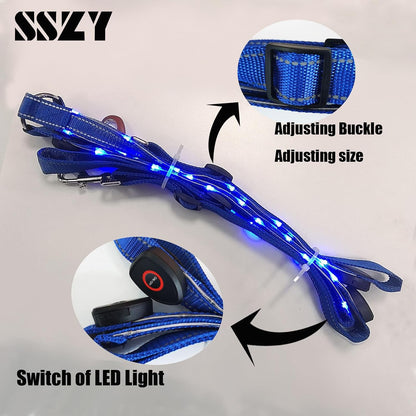 Adjustable LED Horse Breastplate Collar Harness Tack