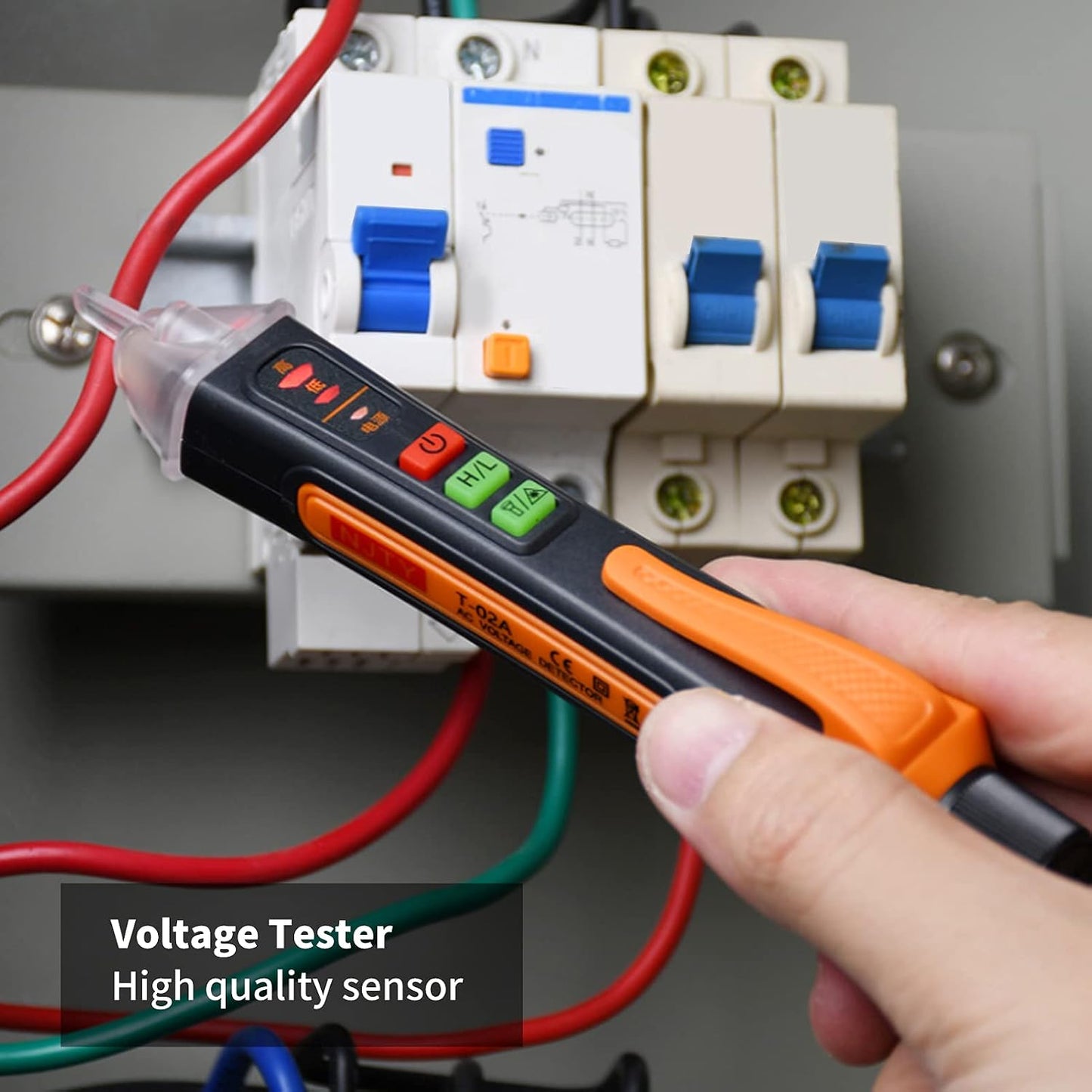 Voltage Tester, Live Wire Tester with Alarm and Flashlight, Non Contact Voltage Detector