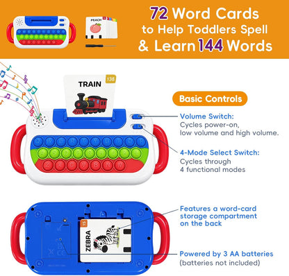 Talking Flash Cards Interactive Educational Toys Keyboard Learning Toy for Kids
