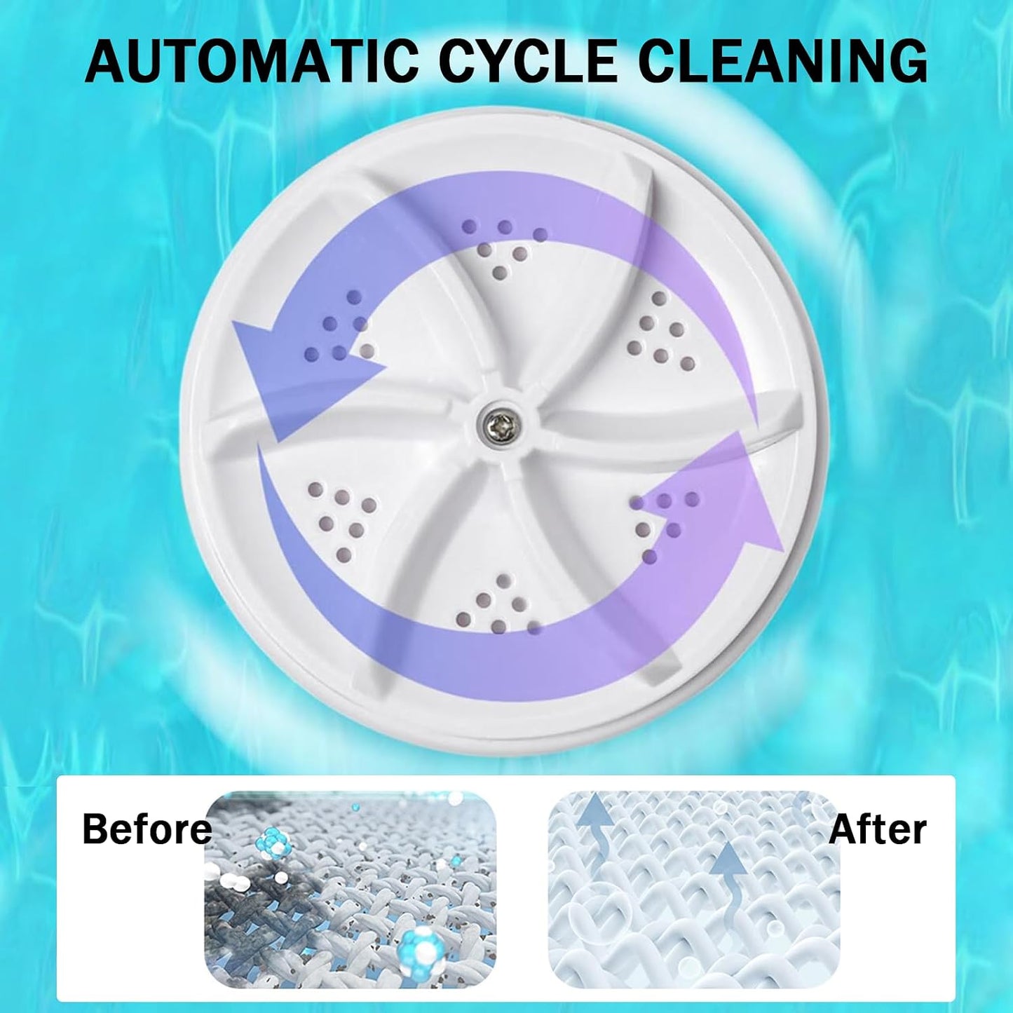 Mini portable USB Washing Machine | Sink Washing Machine Ultrasonic Turbo Washer for Clothes and Dishes