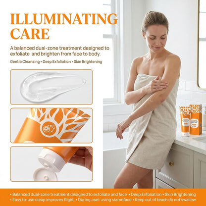 Orange Exfoliating Gel, Moisturizer Face Body Scrub Gel, Deep Clean Pores, Remove Blackheads