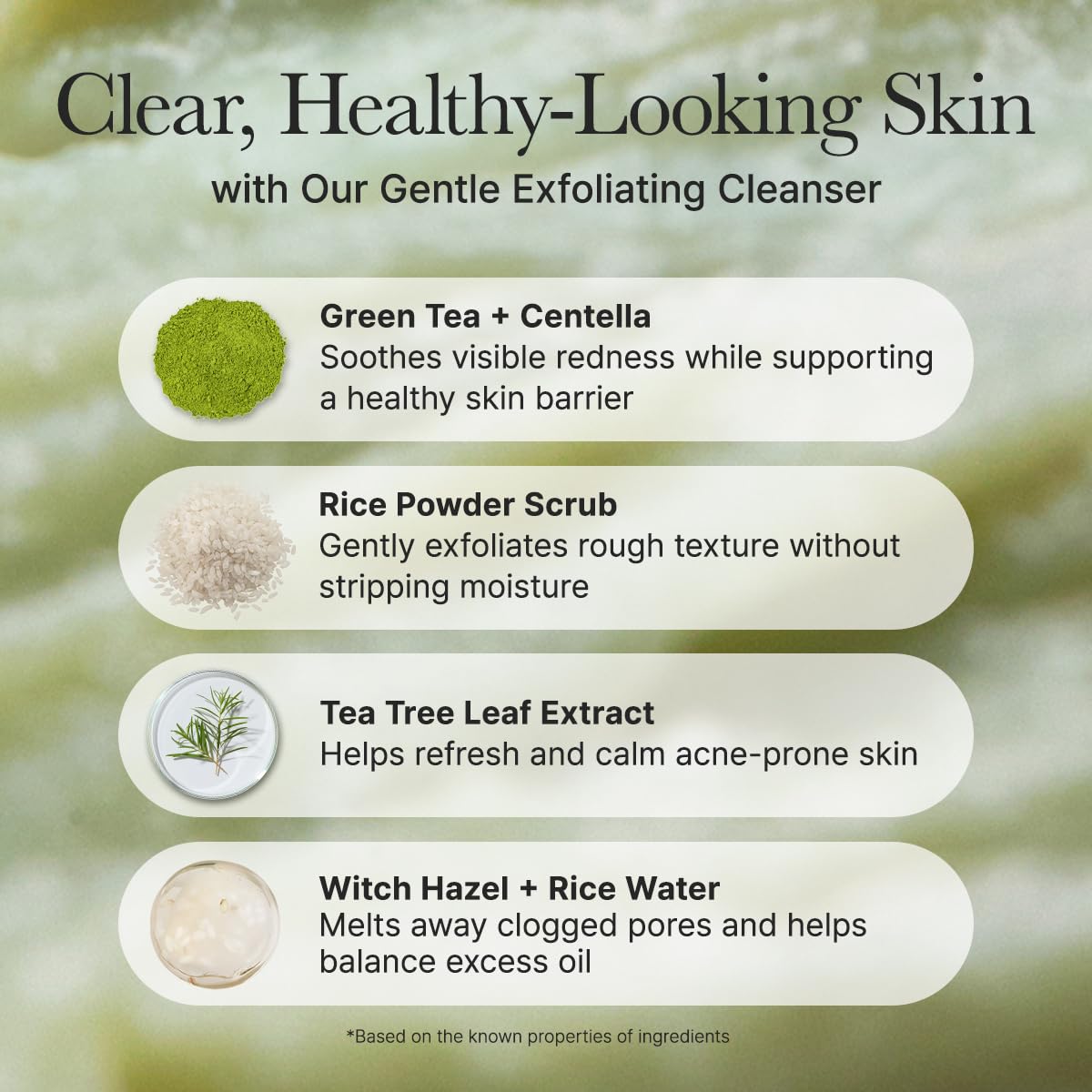 Rice Mochi Face Cleanser - Face Wash, Gentle Scrub All in One for Deep Cleansing, Moisturizing