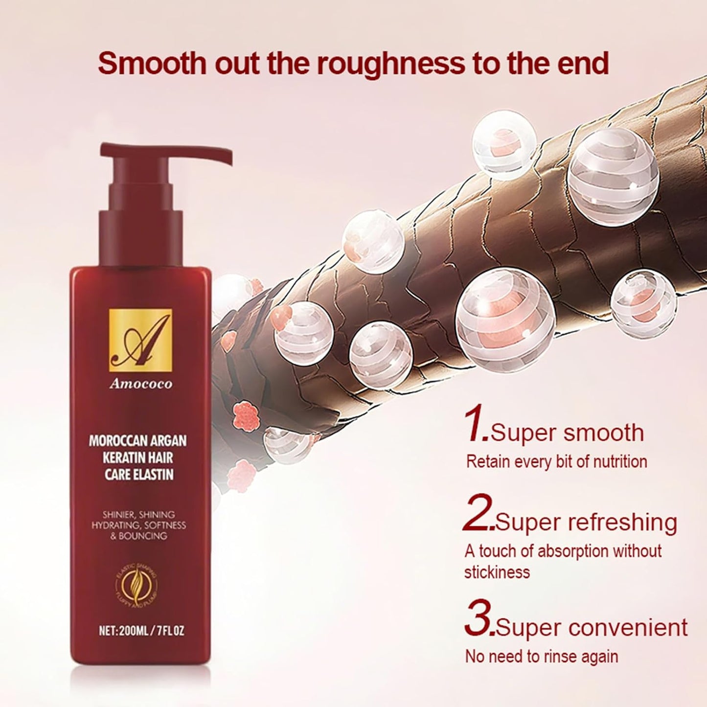 Argan Oil & Keratin Curl Defining Cream - Anti Frizz Curl Enhancer & Leave-In Conditioner