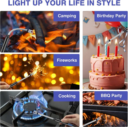 2PCS Lighters Long Stem, 360° Flexible Neck Electric lighters
