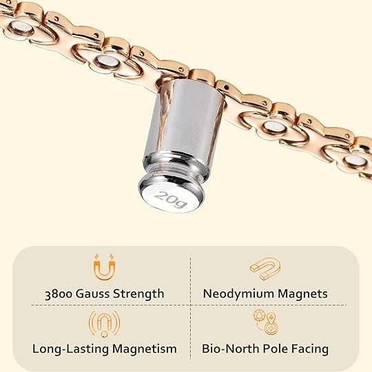Women's High-Strength Magnetic Four-Leaf Clover Bracelet — Oval Magnets, Adjustable Length Design