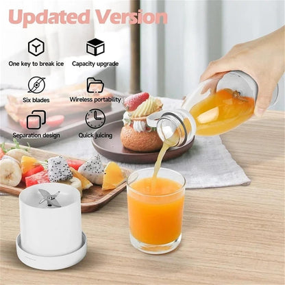 Portable Electric Juicer Bottle |Wireless Rechargeable Travel Blender Milkshakes Juicer