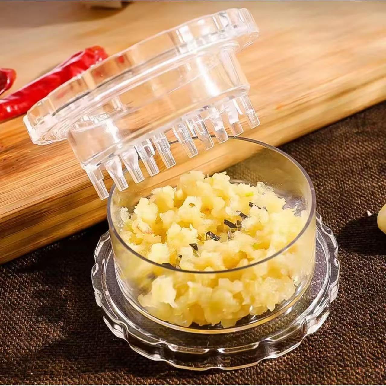 2PCS Manual Garlic Twister & Masher, Multi-Functional Mincer & Grinder