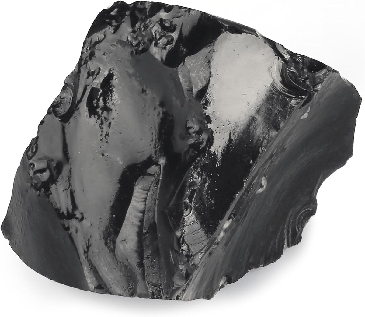 2PCS Obsidian Natural Healing Crystals Raw Rough Stones