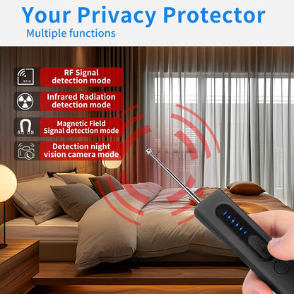 Upgraded Hidden Camera & Bug Detector, 6-Level Sensitivity GPS Signal Scanner