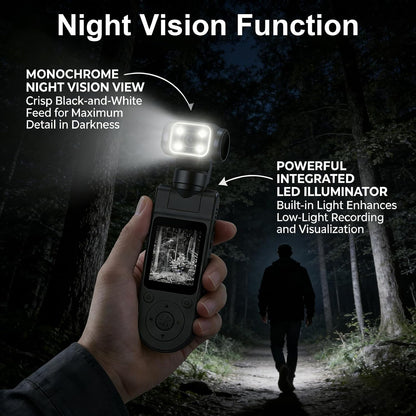 1080P Vlogging Camera, Portable Pocket Action Camera, WiFi Mini Body Cam
