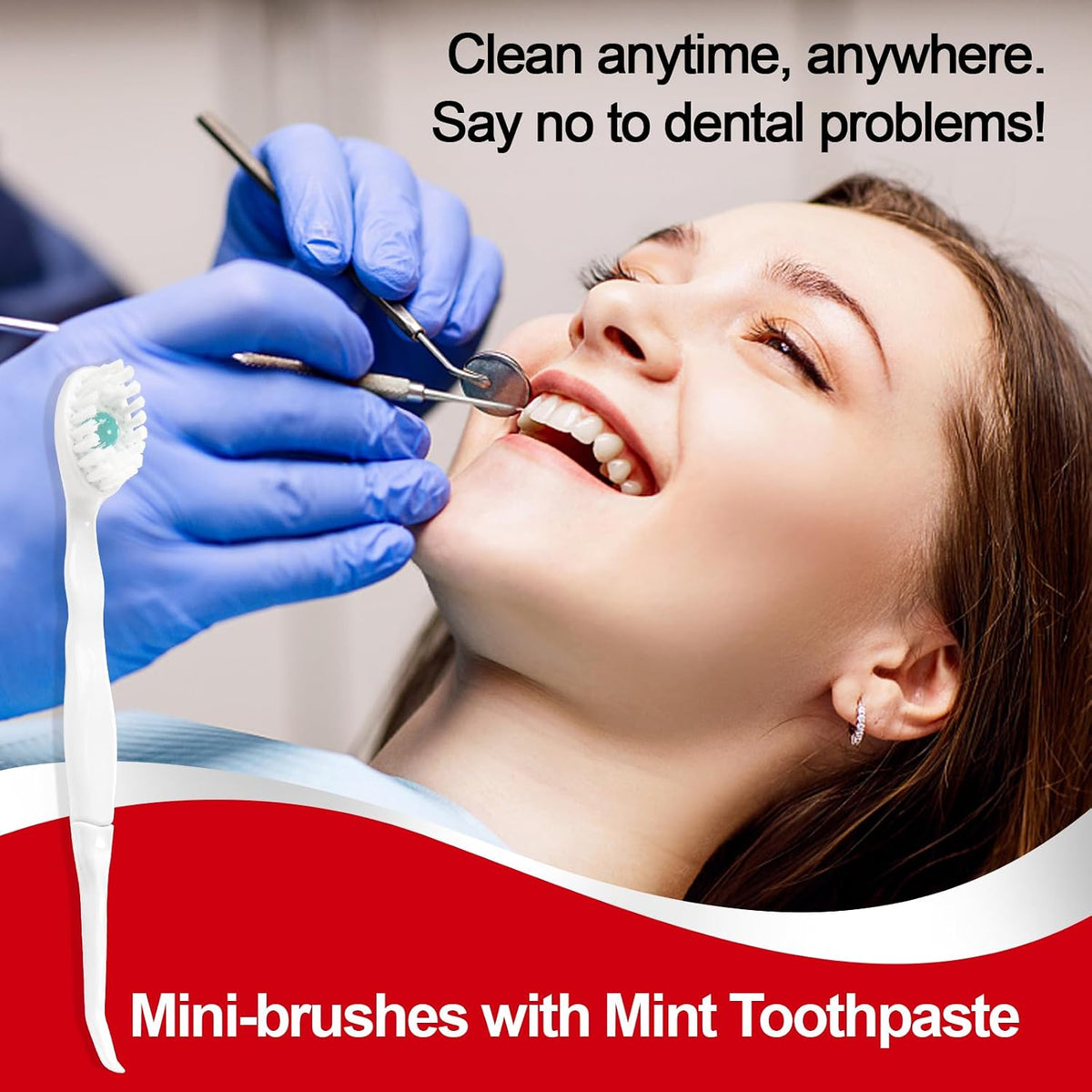 20Pcs 4 in 1 Disposable Mini Travel Toothbrushes-Mini Disposable Toothbrushes