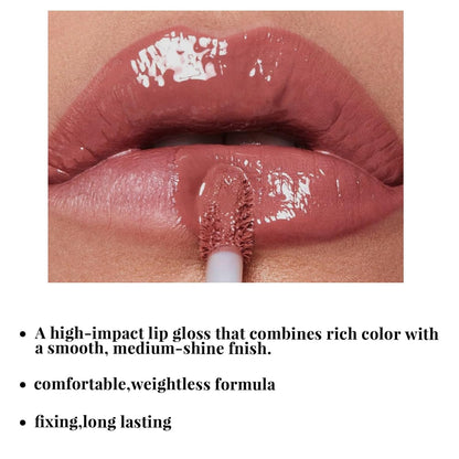 12 Pcs Lip Gloss Set with Glossy and Soft Brush Non-Sticky Moisturizing Lipgloss