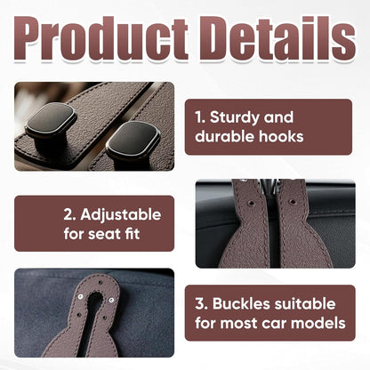 4 Counts Car Seat Back Storage Hook, Tool-Free Installation Headrest Hooks
