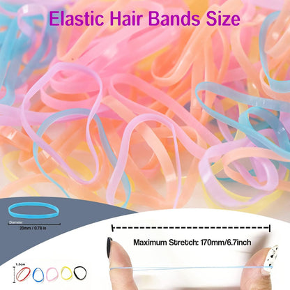 1000PCS Little Elastic Hair Bands for Girls Kids Toddler Women