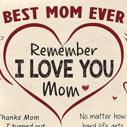 59"x39" Blanket Gifts for Mom I Love You Best Mom from Daughter & Son Ideal Gift